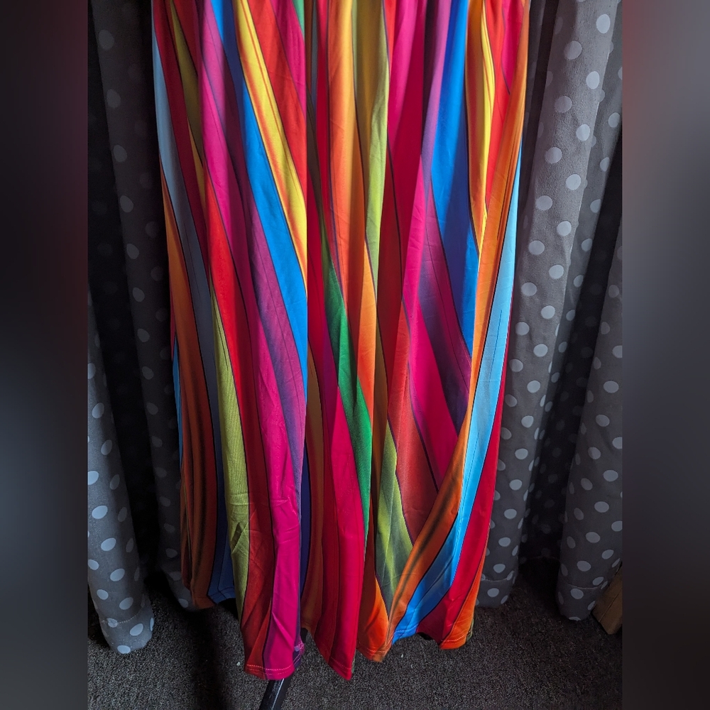Colorful Striped Dress 5XL fits Like 22-24 - Picture 5 of 13
